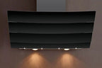 Hotte Aspirante décorative murale Silverline inclinée 90cm 577m3/h noir h20390 009