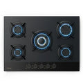 Plaque gaz KLARSTEIN Goldflame Nano Plaque de cuisson gaz 5 brûleurs en laiton 8 kW Table de cuisson à gaz - Gaz naturel/GPL