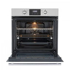 Four encastrable Linarie Four encastrable émail lisse LABO73MX2 73 litres Multifonctions 2 plats couleur verre noir-Inox