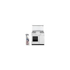 Gazinière Glem cuisinière piano de cuisson 4 foyers brûleurs gaz blanc 80x50cm
