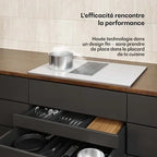 Plaque de cuisson avec hotte intégrée KLARSTEIN Velaire Plaque induction avec Hotte aspirante intégrée 4 Zones 7400W 80cm Curseur Tactile Minuterie