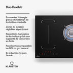 Plaque induction KLARSTEIN Plaque de cuisson induction MultiChef Table de cuisson induction et gaz 5 zones
