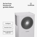 Climatiseur mobile KLARSTEIN Aero Ring 9K Climatiseur mobile smart 9000 BTU pour max. 31 m² avec commande vocale Blanc