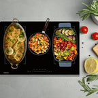 Plaque induction Linarie Toulouse Table de cuisson à induction LS80I2F1Z 77cm 5 zones avec double zone flexible