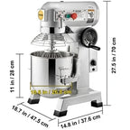 Robot pâtissier Vevor Multifonction Robot de Cuisine Acier Inoxydable 16 L 500 W