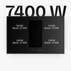 Plaque de cuisson avec hotte intégrée KLARSTEIN Velaire Plaque à induction avec Hotte aspirante intégrée 80 cm élégante minimaliste 8400W Noir