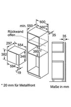 Micro-ondes + Gril Bosch Serie | 6 BFL524MB0 - Four micro-ondes monofonction - encastrable - 20 litres - 800 Watt - noir