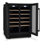Cave multi-températures Les Petits Champs dual zone 42 bouteilles encastrable - CAVCEDB42