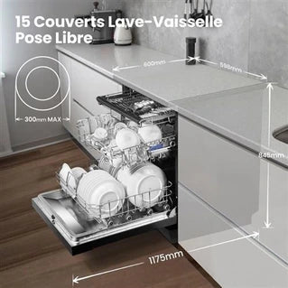 Lave-vaisselle pose libre Comfee Lave-vaisselle pose libre L60cm 42db