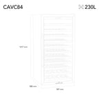 Cave de service Les Petits Champs CAVC84 - Cave de conservation 84 bouteilles pose libre
