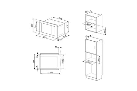 Micro-ondes combiné Smeg FMI625CN