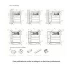 Plaque de cuisson avec hotte intégrée Comfee Table de cuisson à induction aspirante 60 cm 4 foyers + hotte intégrée 638m³/h avec kit évacuation plinthe, 7400W, A++