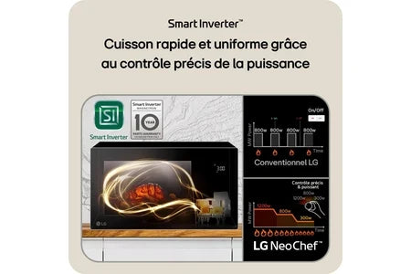 Micro-ondes combiné Lg MJ3965ACS inox