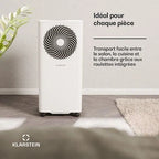 Climatiseur mobile KLARSTEIN Aero Ring 9K Climatiseur mobile smart 9000 BTU pour max. 31 m² avec commande vocale Blanc