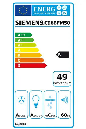 Hotte décorative murale Siemens LC96BFM50
