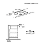 Plaque de cuisson avec hotte intégrée Aeg CCE84543CB + HOTTE INTÉGRÉE