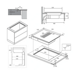 Plaque de cuisson avec hotte intégrée Candy CIH614CF