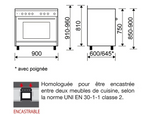 Piano de cuisson Airlux CC902GTBK3 - 90CM GAZ NOIR