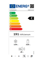 Réfrigérateur congélateur en bas Lg GBBW322CEV Noir