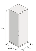 Réfrigérateur 1 porte Asko R23841B Inox Black Steel 185cm