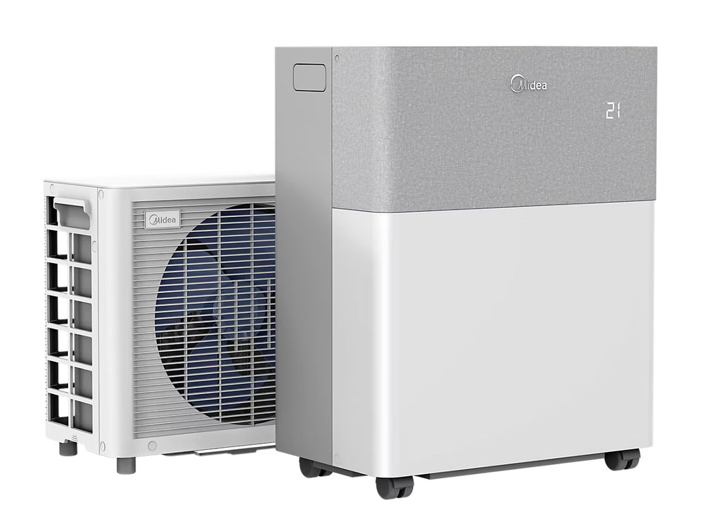 Climatiseur Mobile Réversible Midea PortaSplit Midea MMCS-12HRN8-QRD0 – 12 000 BTU | 40 m² | Classe A++